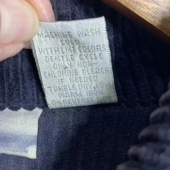 J Jill Black Corduroy Long Sleeve Dress with Metal Buttons in Size Large Tall. - Picture 7 of 11